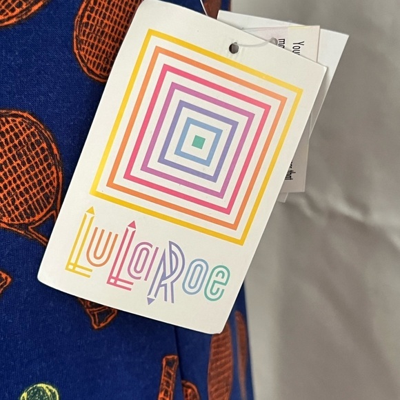 LuLaRoe Blue and Orange Short Sleeve Tee - Picture 6 of 8